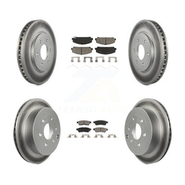 Kit de rotors de frein à disque enduits avant et arrière et plaquettes en céramique pour Suzuki Equator 