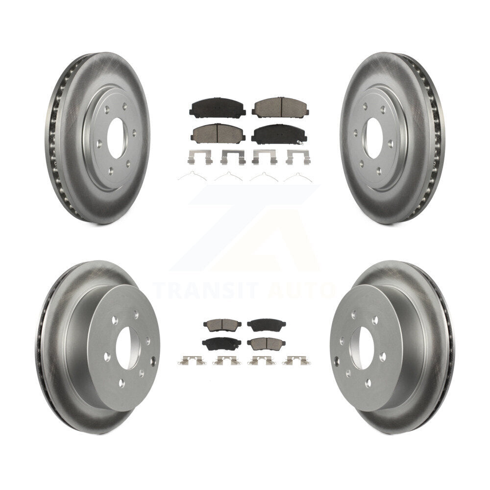 Kit de rotors de frein à disque enduits avant et arrière et plaquettes en céramique pour Suzuki Equator 