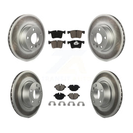 Front Rear Coated Disc Brake Rotors And Ceramic Pads Kit For BMW X3 X4