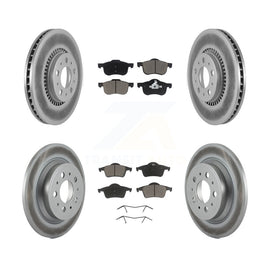 Front Rear Coated Disc Brake Rotors & Ceramic Pad Kit For Volvo S60 V70 XC70 S80
