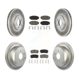 [Front+Rear] 2007-2012 Hyundai Veracruz Premium Coated Rotors & Ceramic Pads Brake Kit For Max Braking