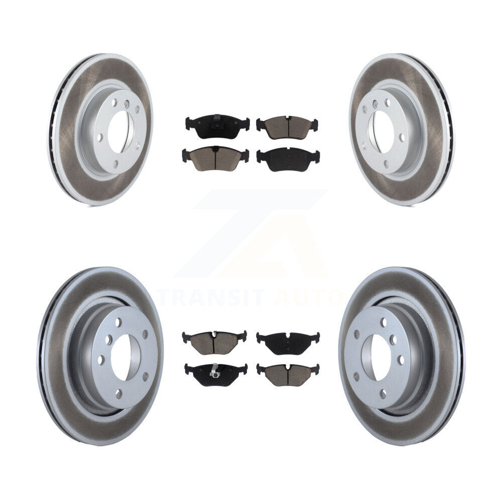 Front Rear Coated Disc Brake Rotors Ceramic Pad Kit For 1998-1998 BMW 328i 328is