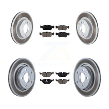 Charger l'image dans la galerie, Front Rear Coated Disc Brake Rotors Ceramic Pad Kit For 1998-1998 BMW 328i 328is