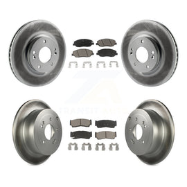 [Front+Rear] 2007-2009 Hyundai Santa Fe Premium Coated Rotors & Ceramic Pads Brake Kit For Max Braking