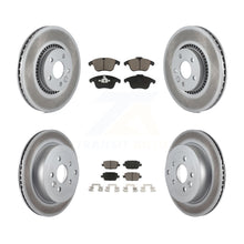 Charger l'image dans la galerie, [Front+Rear] 2008-2011 Land Rover LR2 Premium Coated Rotors &amp; Ceramic Pads Brake Kit For Max Braking