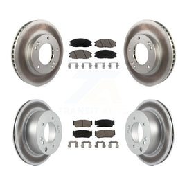 [Front+Rear] 2003-2006 Kia Sorento Premium Coated Rotors & Ceramic Pads Brake Kit For Max Braking