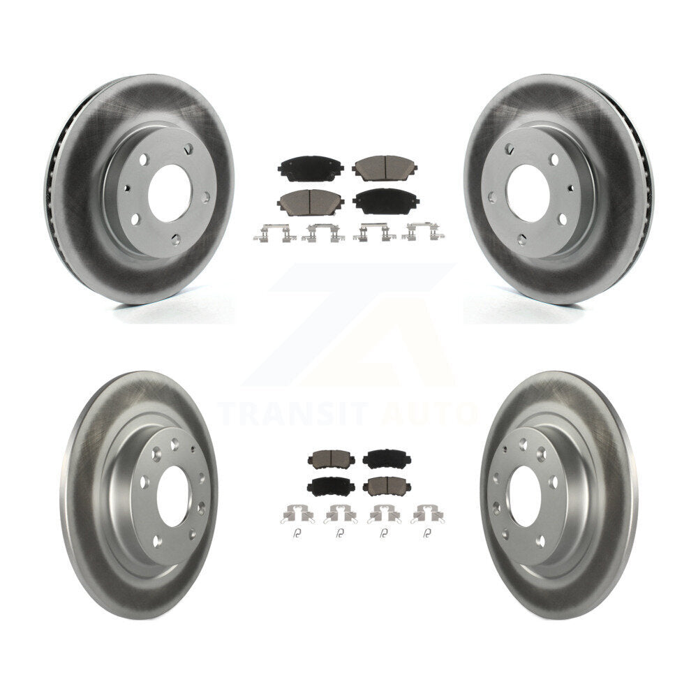 [Front+Rear] 2016-2018 Mazda CX-3 FWD Premium Coated Rotors & Ceramic Pads Brake Kit For Max Braking