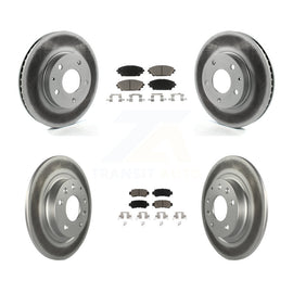 [Front+Rear] 2016-2018 Mazda CX-3 FWD Premium Coated Rotors & Ceramic Pads Brake Kit For Max Braking