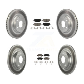 [Front+Rear] 2016-2018 Mazda CX-3 AWD Premium Coated Rotors & Ceramic Pads Brake Kit For Max Braking