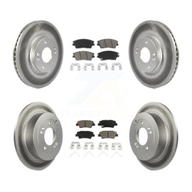 Front Rear Coat Disc Brake Rotor Ceramic Pad Kit For Hyundai Tucson Kia Sportage