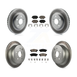 Front Rear Coated Disc Brake Rotors And Ceramic Pads Kit For Lexus IS250