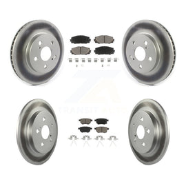 Front Rear Coat Disc Brake Rotors Ceramic Pad Kit For Toyota Prius Corolla Prime