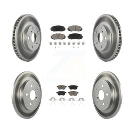 Front Rear Coated Disc Brake Rotor Ceramic Pad Kit For Toyota Prius Lexus CT200h