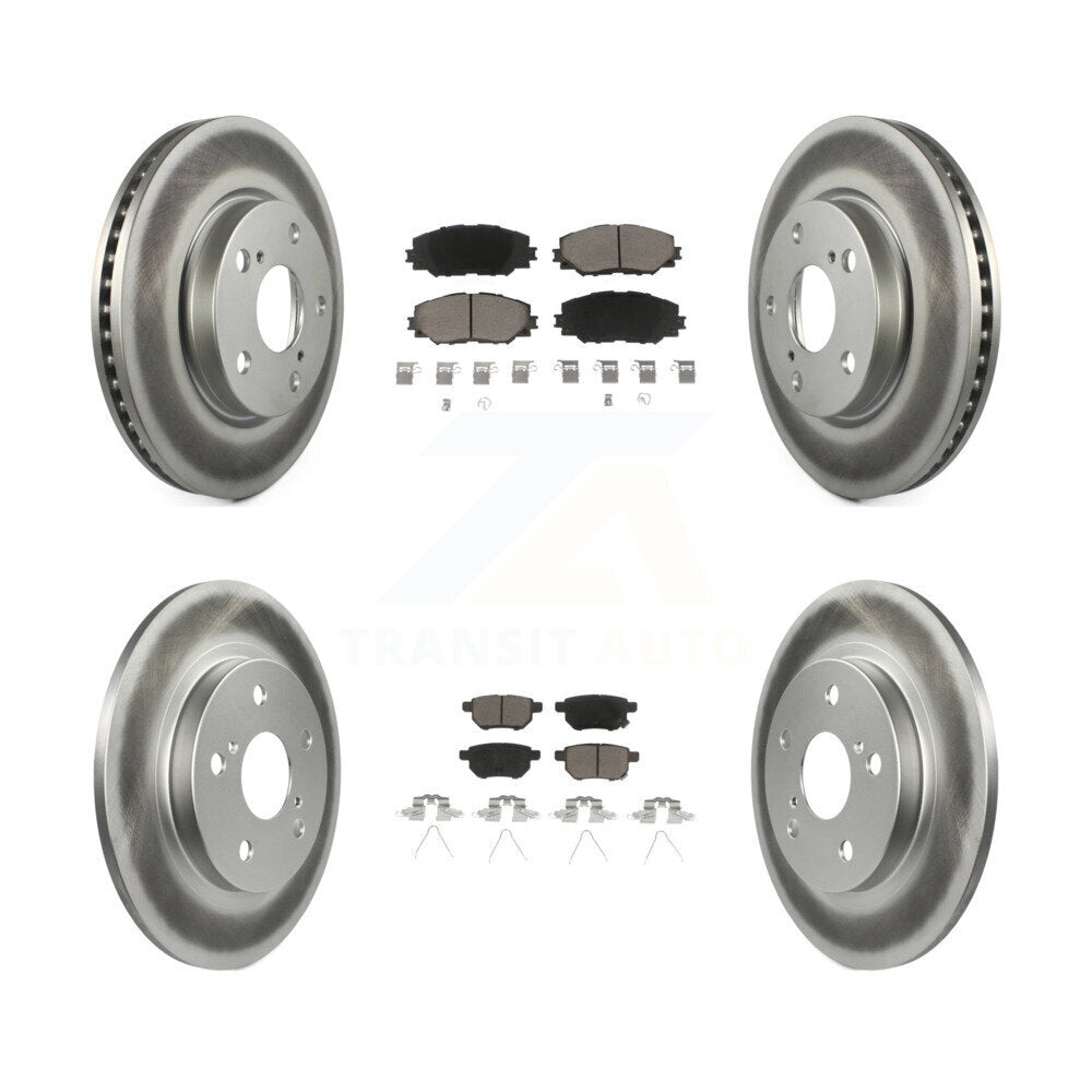 [Front+Rear] 2008-2015 Scion xB Premium Coated Rotors & Ceramic Pads Brake Kit For Max Braking