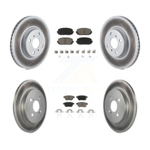 Charger l'image dans la galerie, Front Rear Coated Disc Brake Rotors And Ceramic Pads Kit For Toyota Yaris