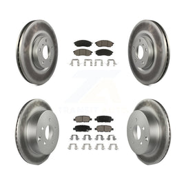 Front Rear Coat Brake Rotors Ceramic Pad Kit For Nissan Murano INFINITI M37 QX70
