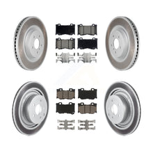 Charger l'image dans la galerie, Front Rear Coated Brake Rotor Ceramic Pad Kit For INFINITI G37 Nissan 370Z Q60 Z