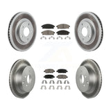 [Front+Rear] 2004-2009 Nissan Quest Premium Coated Rotors & Ceramic Pads Brake Kit For Max Braking