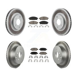 [Front+Rear] 2004-2009 Nissan Quest Premium Coated Rotors & Ceramic Pads Brake Kit For Max Braking