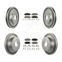 Load image into Gallery viewer, Front Rear Coated Disc Brake Rotors And Ceramic Pads Kit For Nissan LEAF