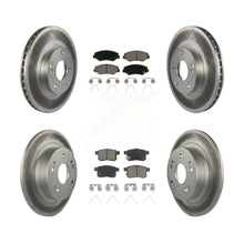 Load image into Gallery viewer, Front Rear Coated Disc Brake Rotors And Ceramic Pads Kit For Honda Accord