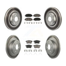 Load image into Gallery viewer, Front Rear Coated Disc Brake Rotors And Ceramic Pads Kit For Honda Accord