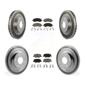 Front Rear Coated Brake Rotor Ceramic Pad Kit For Mitsubishi Outlander Sport RVR