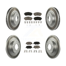 Load image into Gallery viewer, Front Rear Coated Disc Brake Rotors And Ceramic Pads Kit For Mazda 6