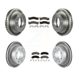 Front Rear Coat Disc Brake Rotors Ceramic Pad Kit For Chevrolet Express 2500 GMC