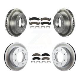 Front Rear Coat Disc Brake Rotors Ceramic Pad Kit For Chevrolet Express 2500 GMC
