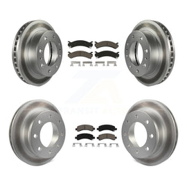 Front Rear Coat Disc Brake Rotors Ceramic Pad Kit For Chevrolet Express 2500 GMC