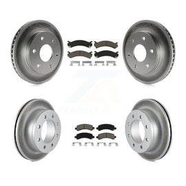Front Rear Coat Disc Brake Rotors Ceramic Pad Kit For Chevrolet Express 2500 GMC