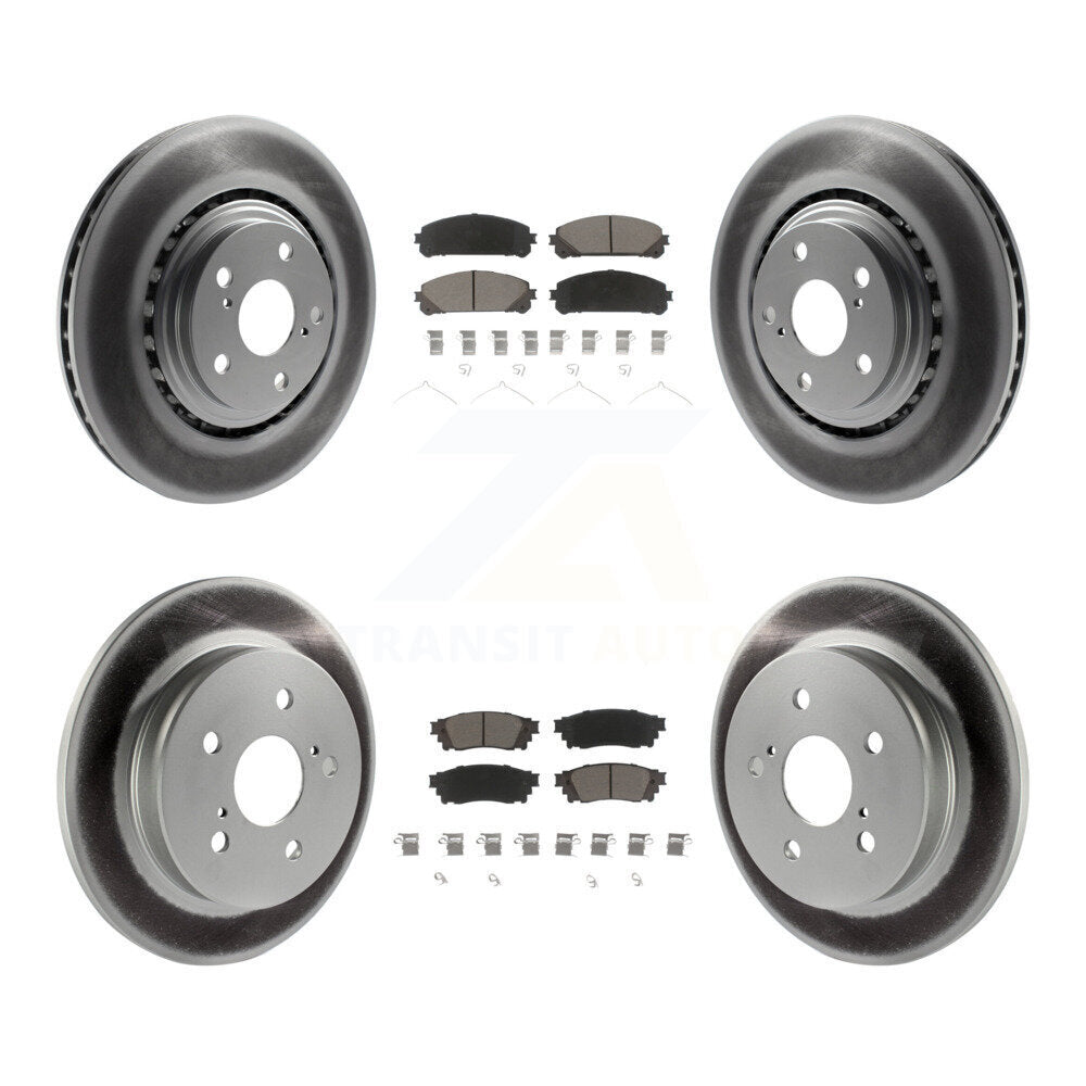 Front Rear Coated Disc Brake Rotor Ceramic Pad Kit For Lexus NX200t NX300 NX300h