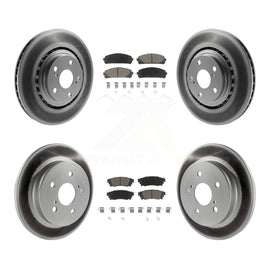 Front Rear Coated Disc Brake Rotor Ceramic Pad Kit For Lexus NX200t NX300 NX300h
