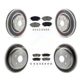 [Front+Rear] 2018 Toyota C-HR Premium Coated Rotors & Ceramic Pads Brake Kit For Max Braking