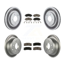 Load image into Gallery viewer, Front Rear Coated Disc Brake Rotors And Ceramic Pads Kit For Mitsubishi Galant