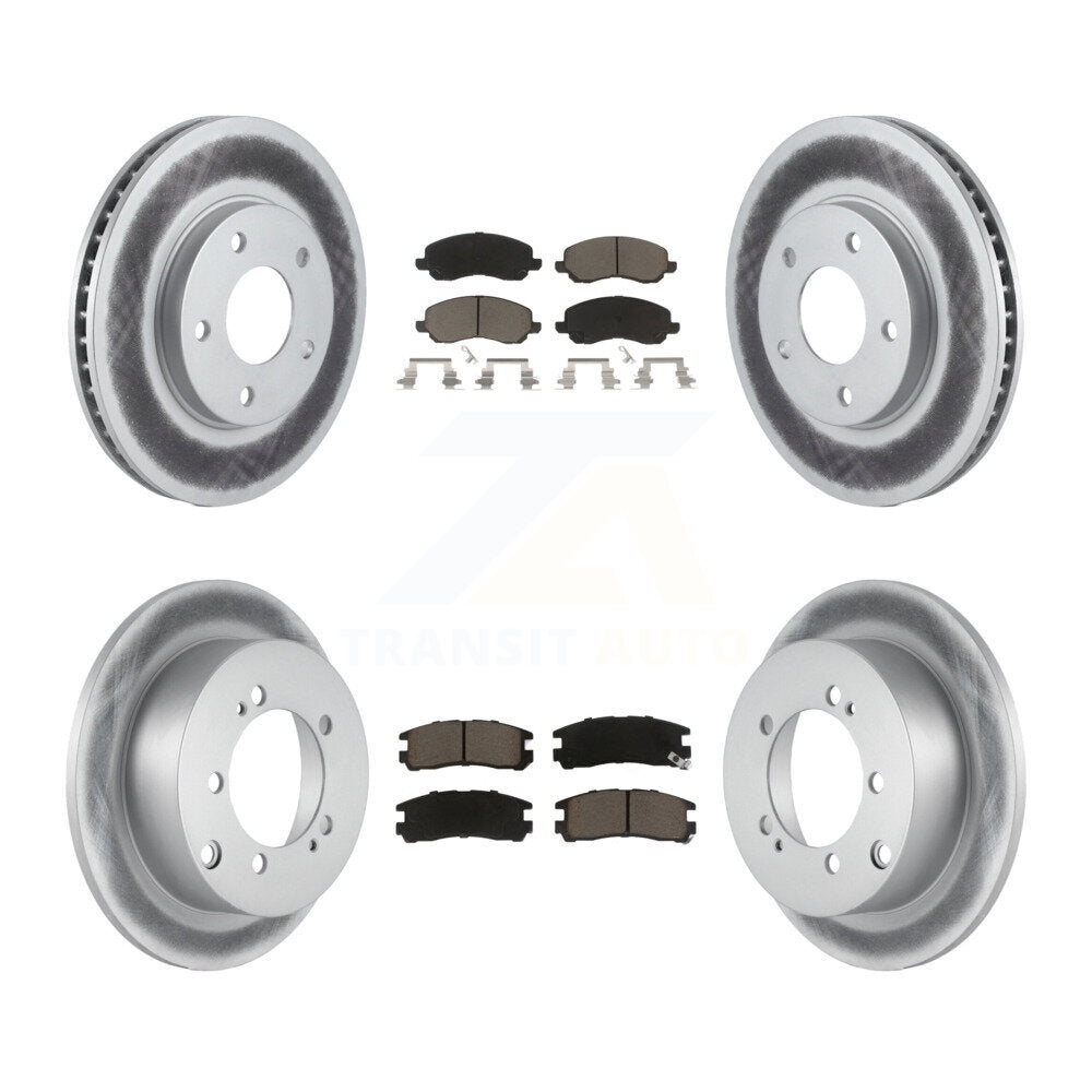 Front Rear Coat Disc Brake Rotor Ceramic Pad Kit For Chrysler Sebring Mitsubishi