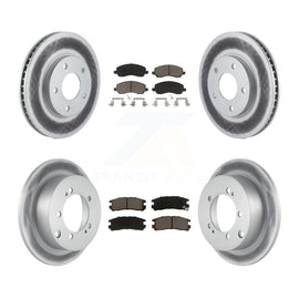 Front Rear Coat Disc Brake Rotor Ceramic Pad Kit For Chrysler Sebring Mitsubishi
