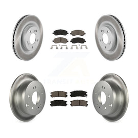 Front Rear Coated Disc Brake Rotor Ceramic Pad Kit For Mitsubishi Galant Eclipse