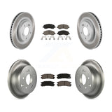 Front Rear Coated Disc Brake Rotor Ceramic Pad Kit For Mitsubishi Galant Eclipse