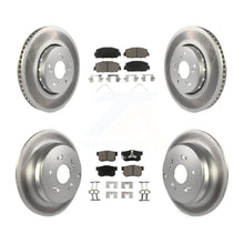 Charger l'image dans la galerie, [Front+Rear] 2013-2018 Acura RDX Premium Coated Rotors &amp; Ceramic Pads Brake Kit For Max Braking