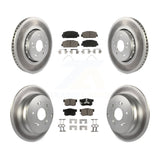 [Front+Rear] 2013-2018 Acura RDX Premium Coated Rotors & Ceramic Pads Brake Kit For Max Braking