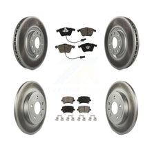 Load image into Gallery viewer, Front Rear Coated Disc Brake Rotors And Ceramic Pads Kit For Audi A4 Quattro