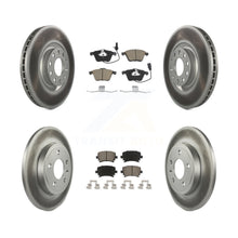 Charger l'image dans la galerie, Front Rear Coated Disc Brake Rotors And Ceramic Pads Kit For Audi A4 Quattro