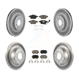 Front Rear Coat Brake Rotor Ceramic Pad Kit For Volkswagen CC GTI Passat Audi A3