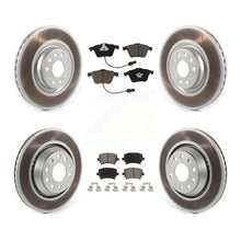 Charger l'image dans la galerie, Front Rear Coated Disc Brake Rotors And Ceramic Pads Kit For Volkswagen CC