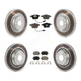 Front Rear Coated Disc Brake Rotors And Ceramic Pads Kit For Volkswagen CC