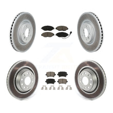 Charger l'image dans la galerie, Front Rear Coated Disc Brake Rotors And Ceramic Pads Kit For Volkswagen CC AWD