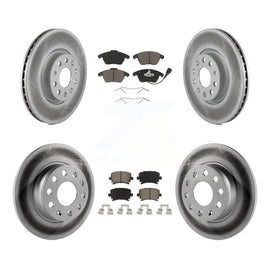 [Front+Rear] 2011 Volkswagen GTI Premium Coated Rotors & Ceramic Pads Brake Kit For Max Braking