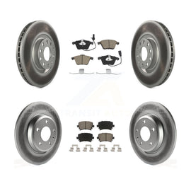 [Front+Rear] 09 Audi A4 Quattro Convertible Premium Coated Rotors & Ceramic Pads Brake Kit For Max Braking
